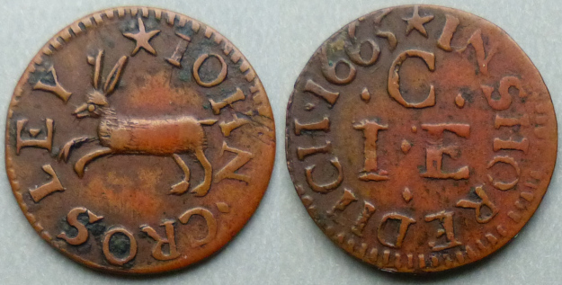 Shoreditch, John Crosley 1665 farthing